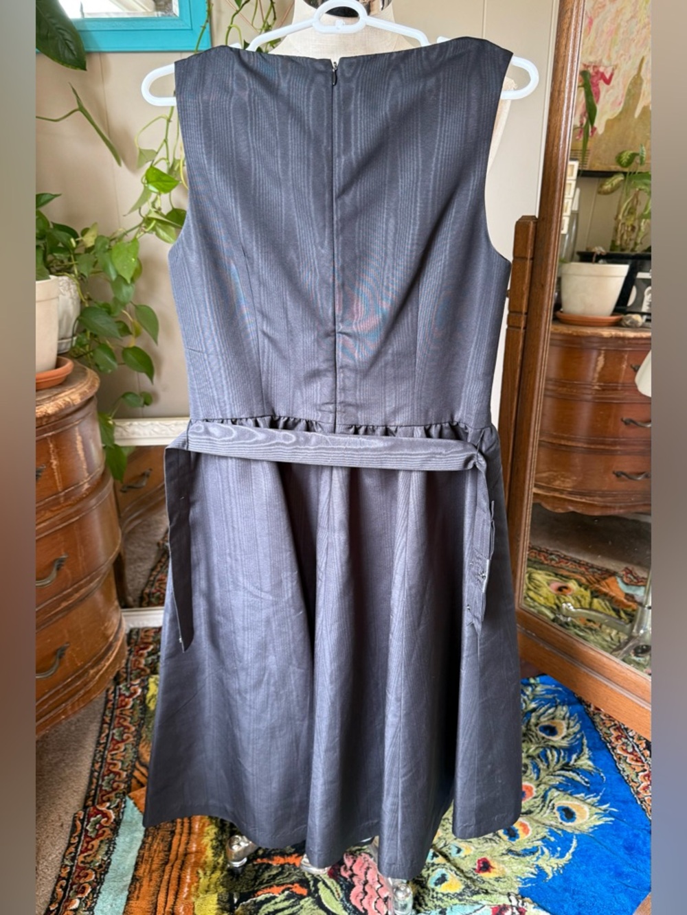 Isaac Mizrahi For Target Taffeta Black Fit & Flare Couture Party Dress Size 8 - Picture 8 of 12